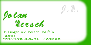 jolan mersch business card